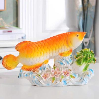 TƯỢNG SỨ CAO CẤP CÁ CHÉP - BẮP CẢI TÀI LỘC